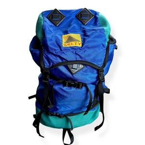 Vintage Kelty Hiking Backpack Camping Waist Strap Outdoor Colorblock Soft‎ Pack